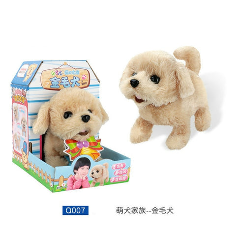 Rc Robot Poodle Meeting Electronic Sound Control Interactive Walk Puppy Teddy Dog Pet Plush Toys For Children Kids Birthday Gift