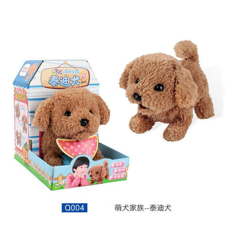 Rc Robot Poodle Meeting Electronic Sound Control Interactive Walk Puppy Teddy Dog Pet Plush Toys For Children Kids Birthday Gift