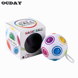 Magic ball Rainbow Spherical Magic Cube ball Anti Stress Rainbow Puzzles Balls Kids Educational Toys For Children