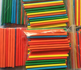100pcs Colorful Bamboo Counting Sticks Mathematics Montessori Teaching Aids Counting Rod Kids Preschool Math Learning Toy