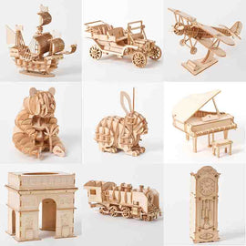 Laser Cutting DIY  Sailing Ship Toys 3D Wooden Puzzle Toy Assembly Model Wood Craft Kits Desk Decoration for Children Kids