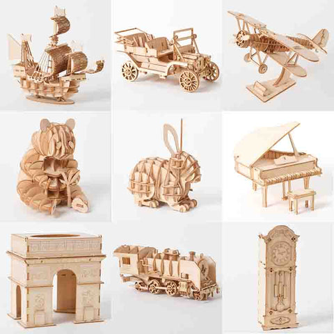 Laser Cutting DIY  Sailing Ship Toys 3D Wooden Puzzle Toy Assembly Model Wood Craft Kits Desk Decoration for Children Kids