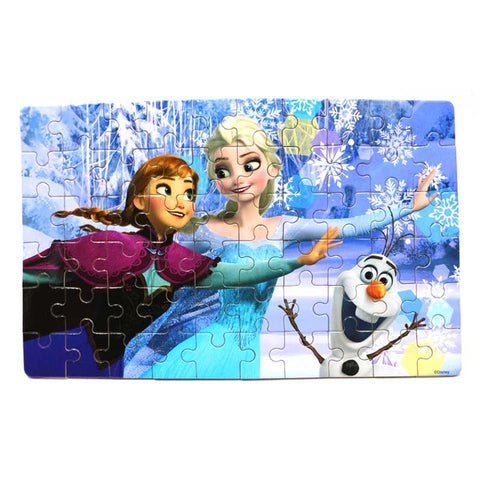 Hot Sale Disney Frozen Car Disney 60 Slice Small Piece Puzzle Toy Children Wooden Jigsaw Puzzles Kids Educational Toys For Baby