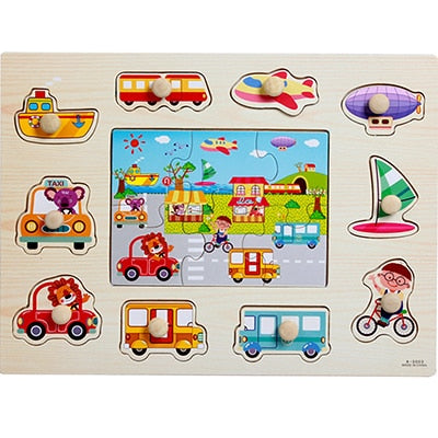 High quality 30CM animal digital letter hand grab board 3D puzzle Invigorating baby wooden toy