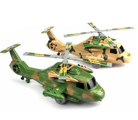 1Pcs Classic Fashion Helicopter Model Rope Wind Up Toys Simulated Appearance Camouflage Aircraft Children Entertainment Toys