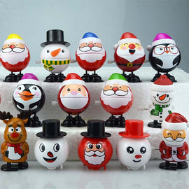 Popular Christmas Classic Clockwork Toys заводные игрушки Cute Santa Snowman Elk Kids  Gift Party Toys FT007