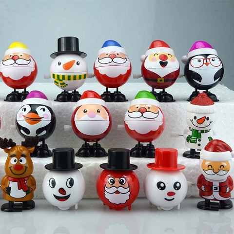 Popular Christmas Classic Clockwork Toys заводные игрушки Cute Santa Snowman Elk Kids  Gift Party Toys FT007