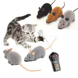Novelty Mouse Toy Wireless Remote Control Electronic False Mice Interactive Toys Gift For Cats Kids Lovely Fluffy RC Mouse Toys