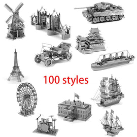 World Architecture Notre Dame Etched Pieces DIY Assembled Model 3D Nano Stereo Metal Puzzle