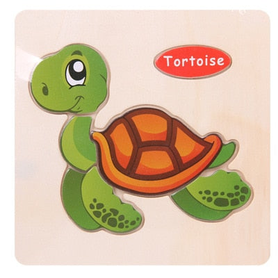 Baby Toys Wooden 3d Puzzle Cute Cartoon Animal Intelligence Kids Educational Brain Teaser Children Tangram Shapes Jigsaw Gifts