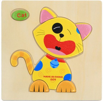 Baby Toys Wooden 3d Puzzle Cartoon Animal Intelligence Kids Educational Brain Teaser Children Tangram Shapes  Learning Jigsaw