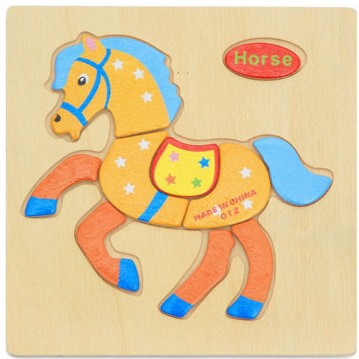 Baby Toys Wooden 3d Puzzle Cartoon Animal Intelligence Kids Educational Brain Teaser Children Tangram Shapes  Learning Jigsaw