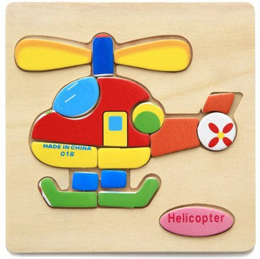 Baby Toys Wooden 3d Puzzle Cartoon Animal Intelligence Kids Educational Brain Teaser Children Tangram Shapes  Learning Jigsaw