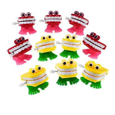 2pcs/lot Cute Mini  Vampire Ghosts Tooth with Eyes Clockwork Toy Creative Classic Sliding Drifting Plastic Funny Windup Toy