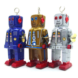 MUQGEW Classic Toy Children Adluts Model Toy Tinplate Nostalgic Clockwork Chain Toy Nostalgic Robot Ms403 Photography Props Wy6