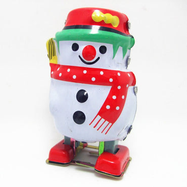 1PCS Tin Toy Snowman Classic Nostalgic Toy Robot Wind Up Toys for Children