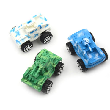 Children's Plastic Puzzle Pull Back Vehicle Diecasts Military War Mini Tank Model Car Classic Toy For Baby Gift  60X45X45MM