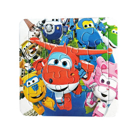 Puzzles Famous Cartoon Super Wings Educational Toy for Children for Baby 16 PCS Puzzle Game Free Shipping Kid Toys