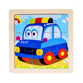 Mini Size 11*11CM Kids Toy Wood Puzzle  Wooden 3D Puzzle Jigsaw for Children Baby Cartoon Animal/Traffic Puzzles Educational Toy