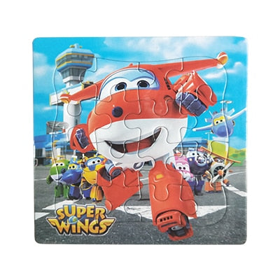 Puzzles Famous Cartoon Super Wings Educational Toy for Children for Baby 16 PCS Puzzle Game Free Shipping Kid Toys