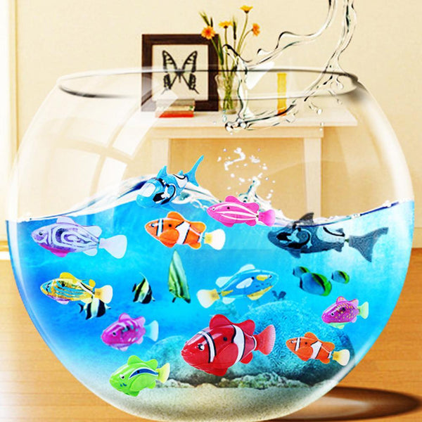 Swim Electronic Battery Powered Fish Toy Interactive Toys Robotic Pet for Kid Bathing Fishing Tank Decorating Act Like Real Fish