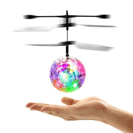 Glowing LED Magic Flying Ball design electronic stuffed toy  aircraft curious toy for kids children improving intelligence gifts