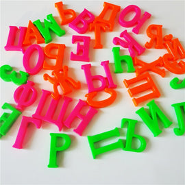 New 33 pieces 4cm Russian Alphabet Fridge Magnets Plastic toys Child Letter Education Toy Baby Learning Tools Gifts droposhippig