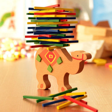Cute Cartoon Animal Educational Balancing Wooden Math Toys Elephant Camel Game Wood Balance Montessori Toys Baby Math Kids