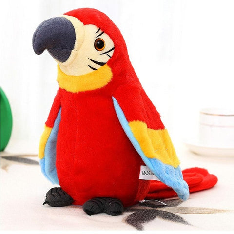 Electronic Talking Parrot  Plush Toys Cute Speaking and Recording Repeats Waving Wings Electric Bird Stuffed Plush Toy Kids Toy