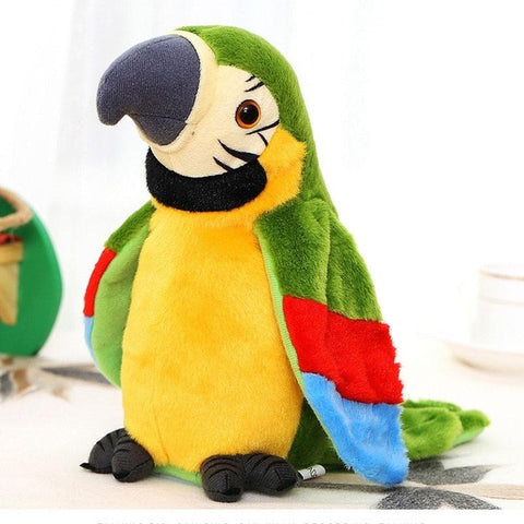 Electronic Talking Parrot  Plush Toys Cute Speaking and Recording Repeats Waving Wings Electric Bird Stuffed Plush Toy Kids Toy