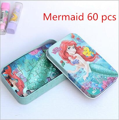 Hot Sale Disney Frozen Car Disney 60 Slice Small Piece Puzzle Toy Children Wooden Jigsaw Puzzles Kids Educational Toys For Baby