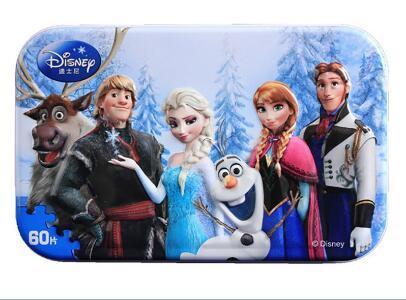 Hot Sale Disney Frozen Car Disney 60 Slice Small Piece Puzzle Toy Children Wooden Jigsaw Puzzles Kids Educational Toys For Baby