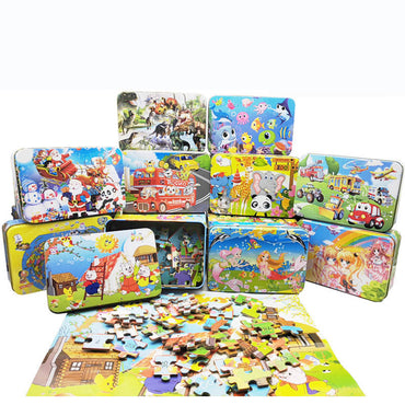 100 pieces wooden puzzle animal cartoon puzzles wood Jigsaw baby child early educational toys